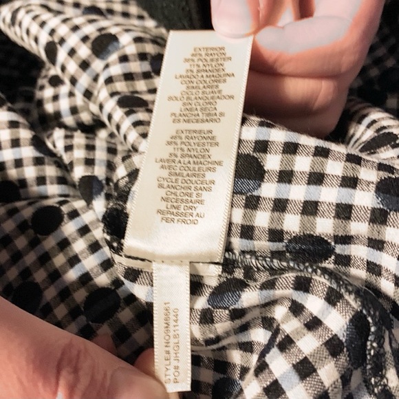 Eliza J Ruffle Sleeve Gingham Dot Shift Dress Size 4 - Picture 7 of 9